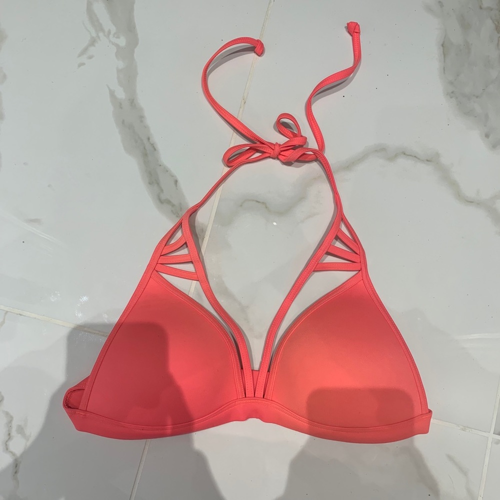Coral bikini top